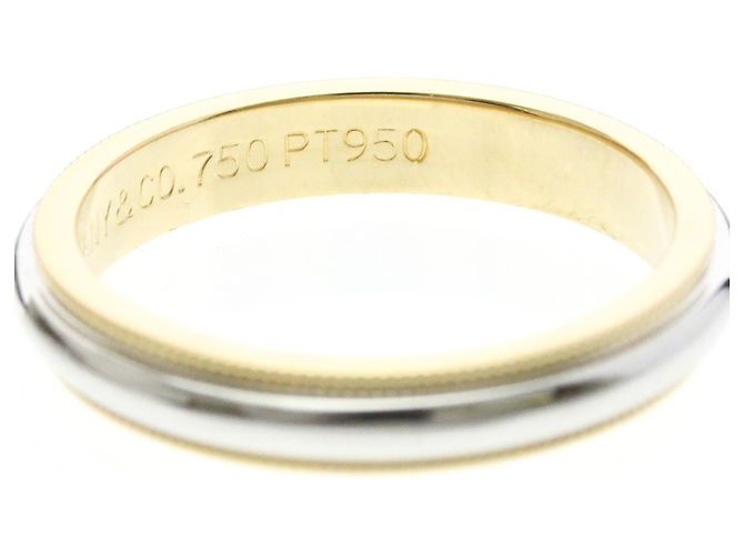 Tiffany & Co Tiffany Milgrain Band Ring Silber Golden - Ansicht 6