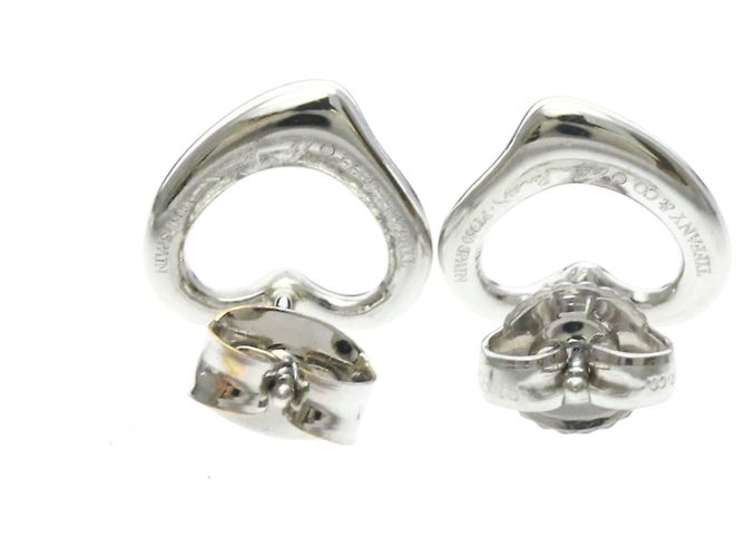Tiffany & Co Orecchini a lobo Tiffany Open Heart in platino Argento - vista 2