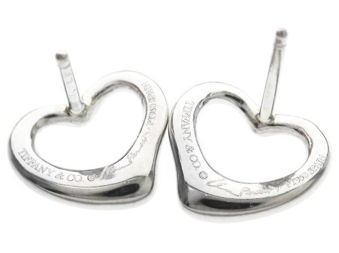 Tiffany & Co Orecchini a lobo Tiffany Open Heart in platino Argento - vista 9