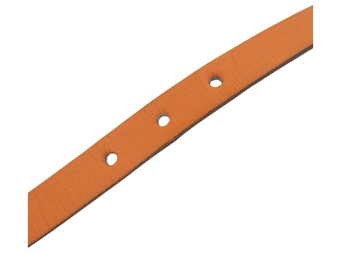 Hermès Pulseira Hermes Api 3 de couro com três fios e ferragem Silver Hardware Laranja - vista 8