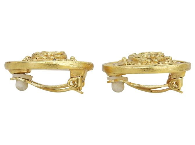 Orecchini Chanel Vintage 94A Gold Clip D'oro - vista 4