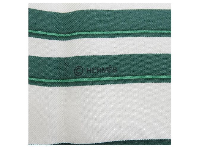 Hermès Hermes Carré 90 Brides de Gala Seidentuch Mehrfarben Grün - Ansicht 7