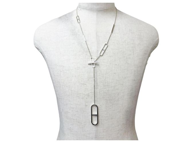 Hermès HERMES Ever AG925 Chaine d'Ancre Collar Largo Plata - vista 2