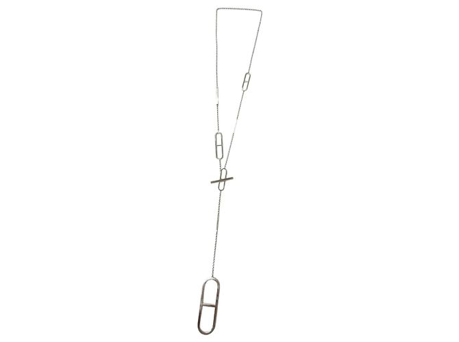 Hermès HERMES Ever AG925 Chaine d'Ancre Collar Largo Plata - vista 3