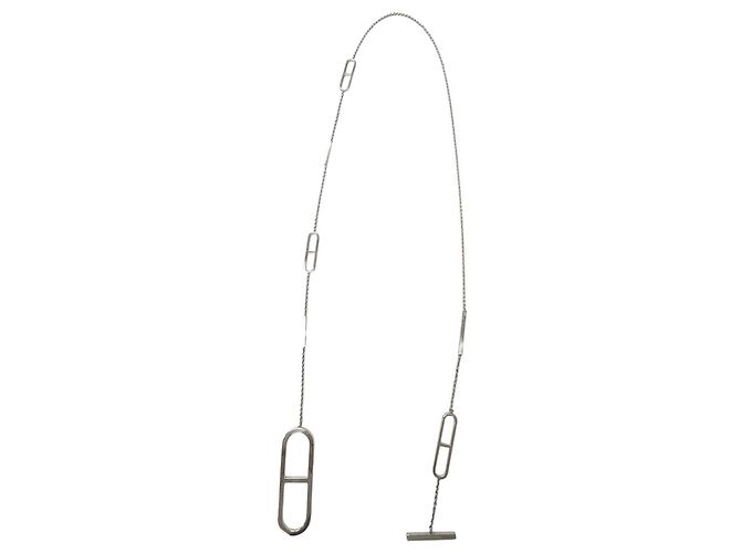 Hermès HERMES Ever AG925 Chaine d'Ancre Collar Largo Plata - vista 4