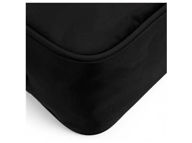 Borsa a tracolla Prada Nylon Re-Nylon con placca logo Triangle Nero - vista 7
