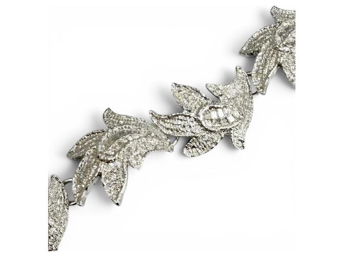Bracciale con chiusura a cuore placcato rodio Yves Saint Laurent Argento - vista 4