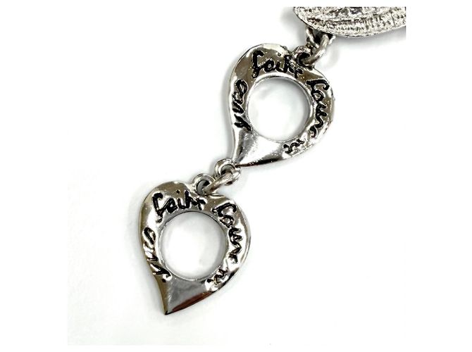 Bracciale con chiusura a cuore placcato rodio Yves Saint Laurent Argento - vista 6