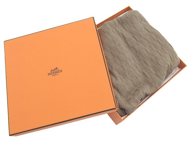 Hermès Hermes Baumwollstola Braun - Ansicht 2