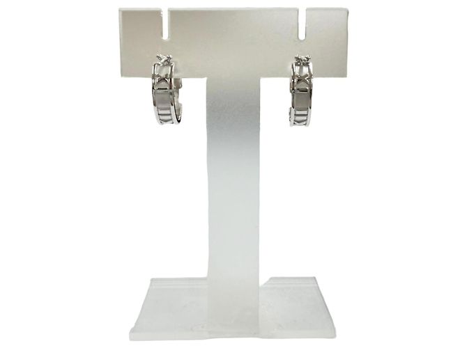 Orecchini a cerchio Atlas di Tiffany & Co. 750 (WG) 6-Diamanti - vista 2