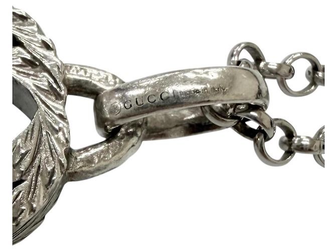 GUCCI 455535 AG925 Collana a catena Arabesque con Interlocking G Argento - vista 5