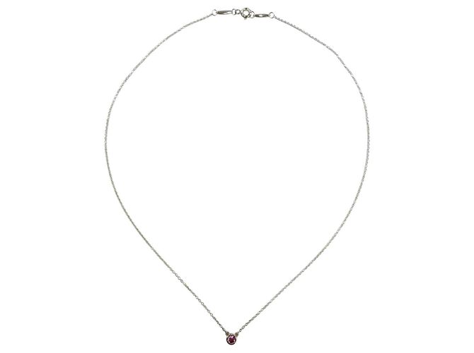 Collana Tiffany & Co. Elsa Peretti Color by the Yard in zaffiro rosa Argento - vista 4