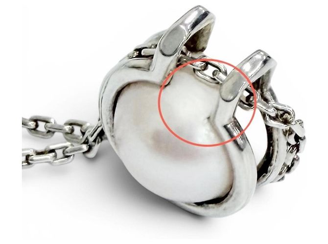 Tiffany & Co Collana con pendente a maglie Tiffany HardWear in perle d'acqua dolce Argento Bianco - vista 11