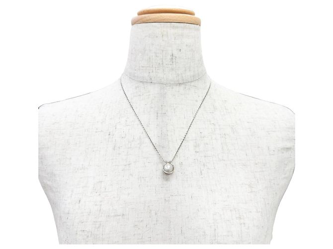 Tiffany & Co Collana con pendente a maglie Tiffany HardWear in perle d'acqua dolce Argento Bianco - vista 3