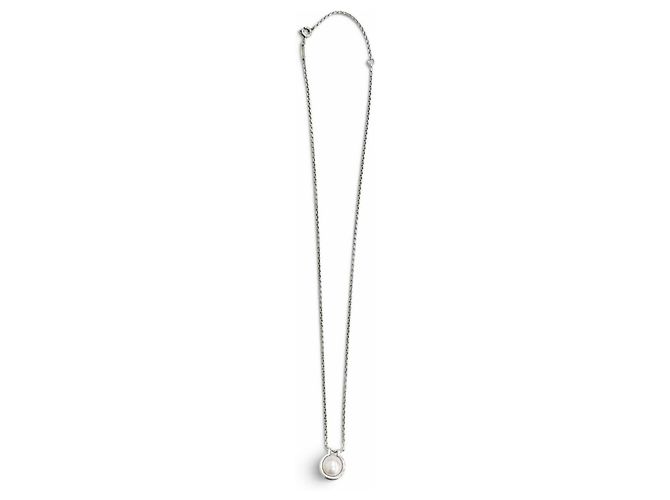 Tiffany & Co Collana con pendente a maglie Tiffany HardWear in perle d'acqua dolce Argento Bianco - vista 4
