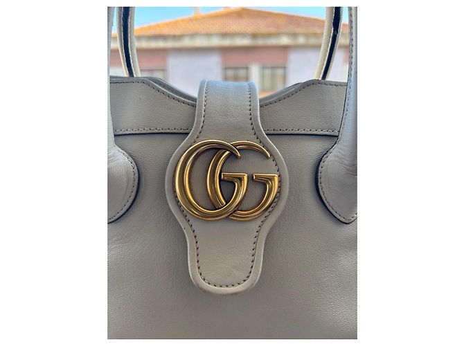 Borsa a mano Gucci in pelle beige - vista 2