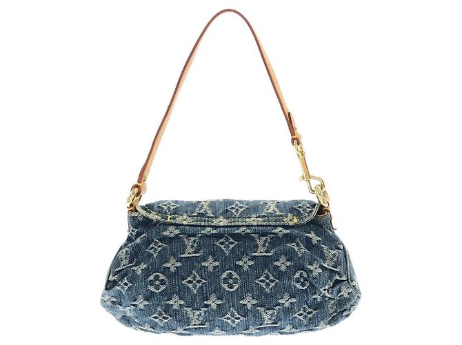 Borsa a tracolla Louis Vuitton Monogram Denim Mini Pleaty Blu - vista 2