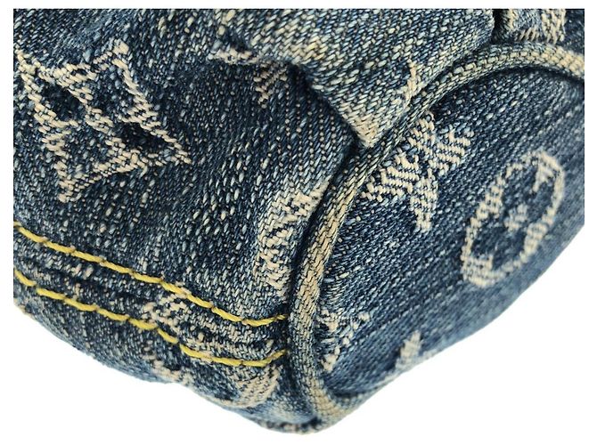 Borsa a tracolla Louis Vuitton Monogram Denim Mini Pleaty Blu - vista 3