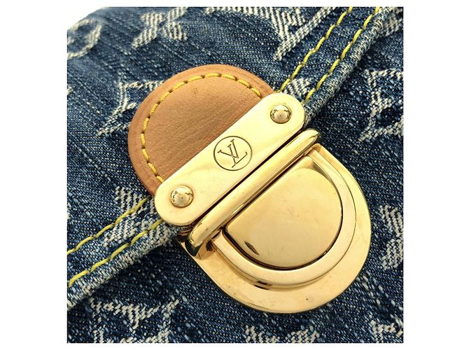 Borsa a tracolla Louis Vuitton Monogram Denim Mini Pleaty Blu - vista 4