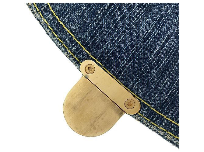 Borsa a tracolla Louis Vuitton Monogram Denim Mini Pleaty Blu - vista 9