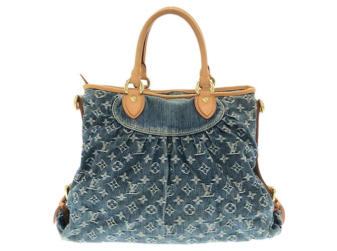Borsa Louis Vuitton Monogram Denim Neo Cabby MM Blu - vista 2