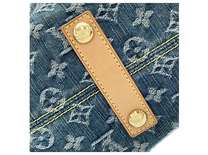 Borsa Louis Vuitton Monogram Denim Neo Cabby MM Blu - vista 4