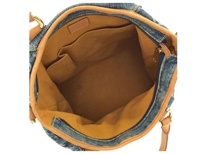 Borsa Louis Vuitton Monogram Denim Neo Cabby MM Blu - vista 8