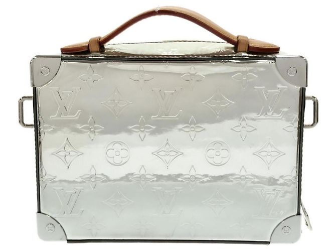 Borsa a tracolla Louis Vuitton Monogram Mirror Handle Soft Trunk Argento - vista 2