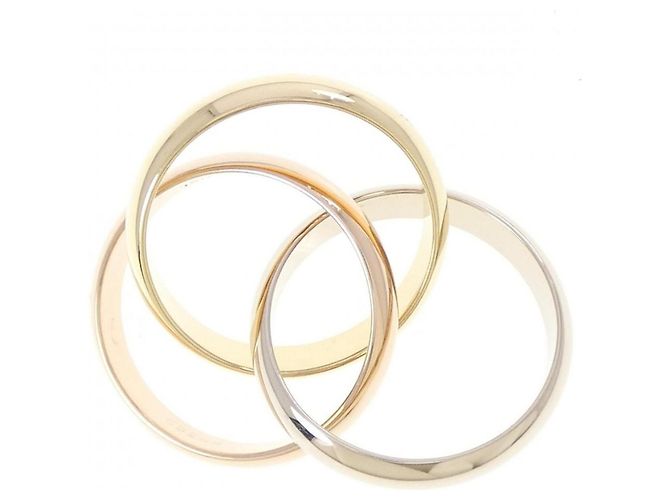 Anello Trinity Cartier in oro bianco oro giallo e oro rosa - vista 3