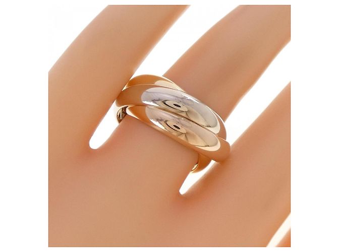 Anello Trinity Cartier in oro bianco oro giallo e oro rosa - vista 5