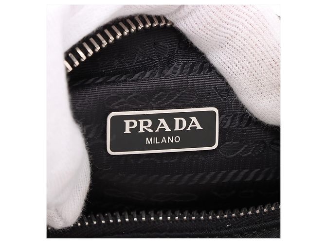 Prada Borsa a tracolla Re-Edition 2005 in nylon Econyl Black Nero - vista 11