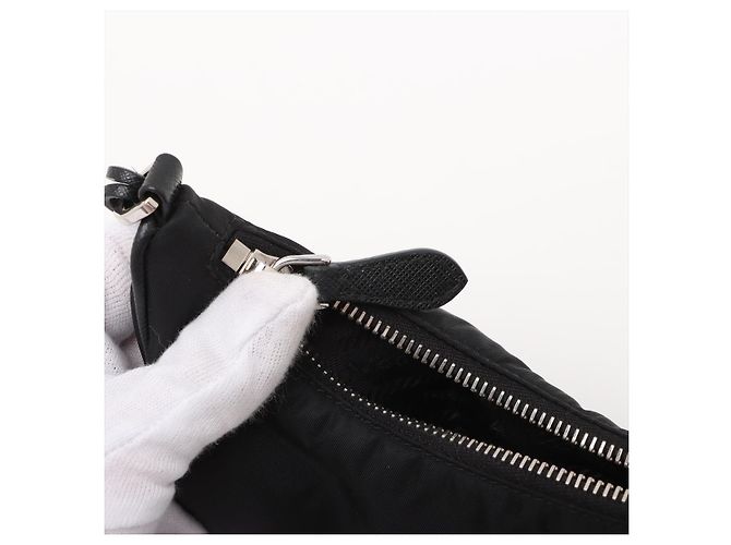 Prada Borsa a tracolla Re-Edition 2005 in nylon Econyl Black Nero - vista 14