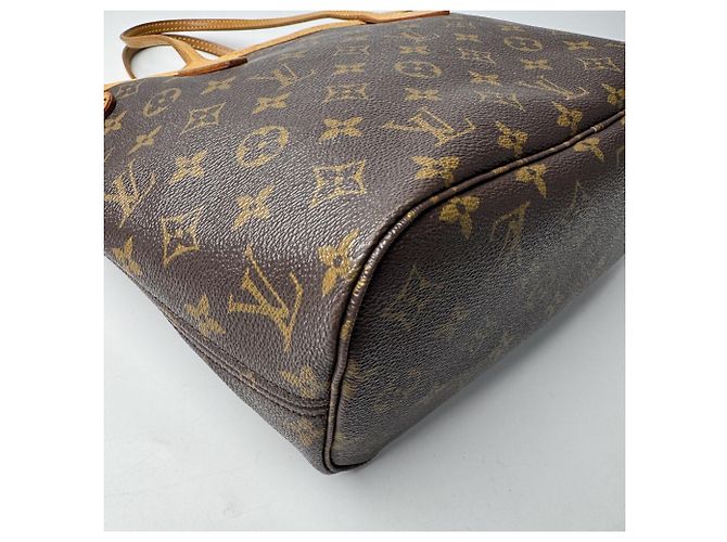 Borsa Tote Louis Vuitton Neverfull PM Marrone - vista 14