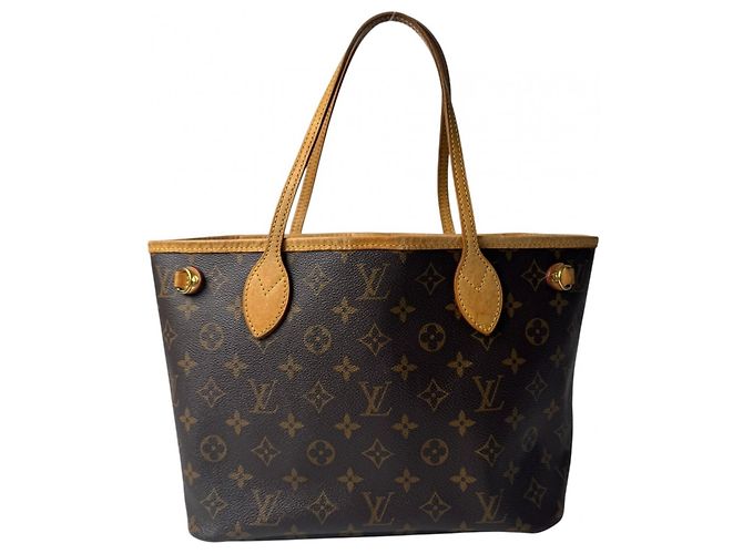 Borsa Tote Louis Vuitton Neverfull PM Marrone - vista 2