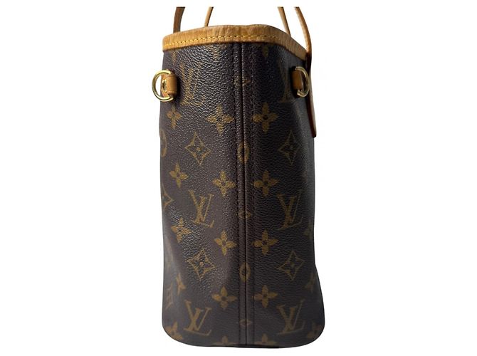 Borsa Tote Louis Vuitton Neverfull PM Marrone - vista 4