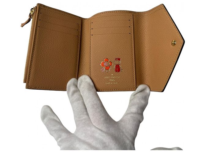 Louis Vuitton Monogram Empreinte Portefeuille Victorine Beige Cammello - vista 6