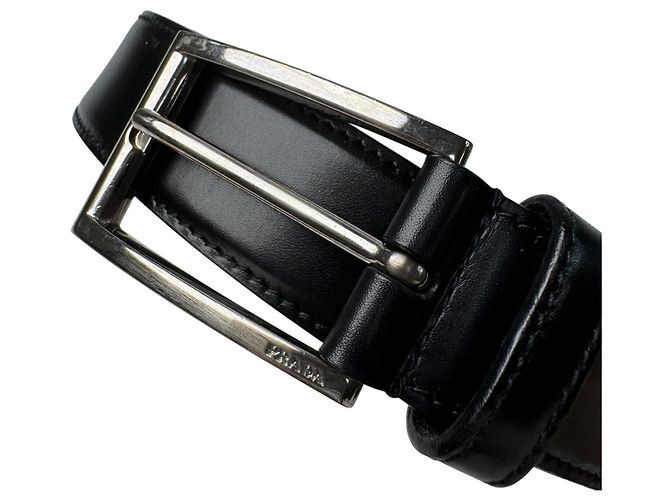 Prada Leather Belt for Men Black - view 4