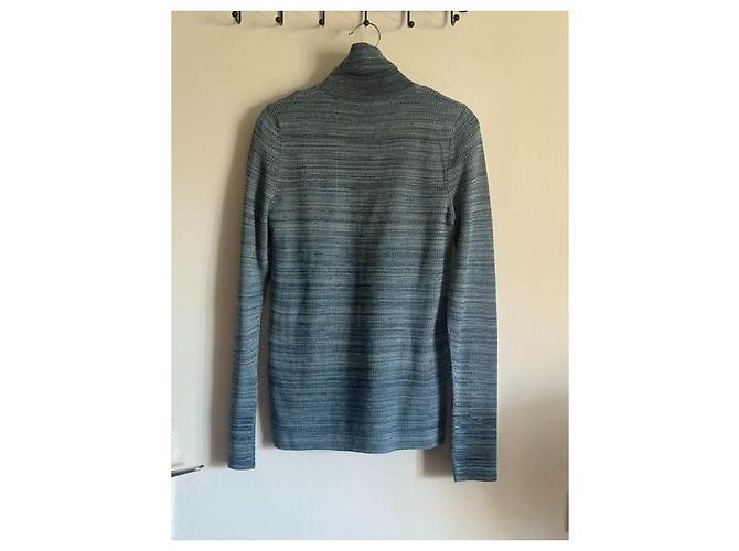 Bottega Veneta Rollkragenpullover aus blauer Wolle - Ansicht 2