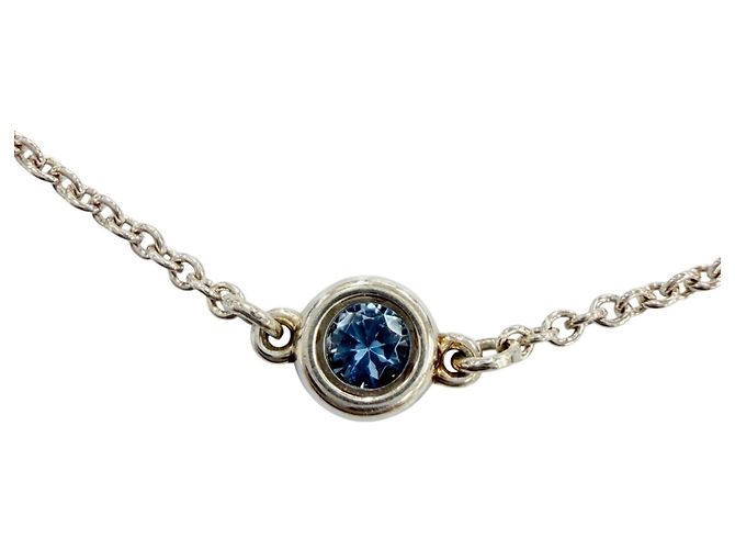 Bracciale charm Tiffany & Co. Elsa Peretti in acquamarina Argento Blu - vista 2
