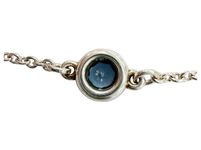 Bracciale charm Tiffany & Co. Elsa Peretti in acquamarina Argento Blu - vista 3