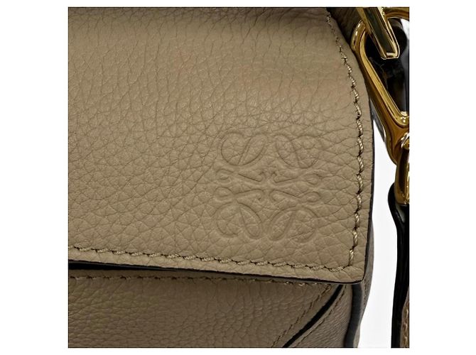 Borsa a mano Loewe Puzzle Mini 2-Way in pelle Beige - vista 10