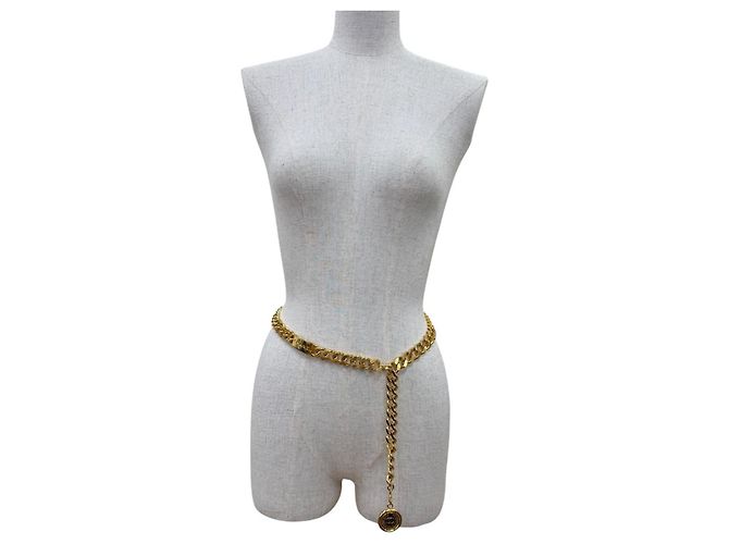 Chanel Vintage 96A Metallkettengürtel Golden - Ansicht 3