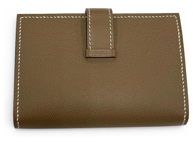 Hermès Tarjetero Mini Business Hermes Bearn Gris pardo - vista 3