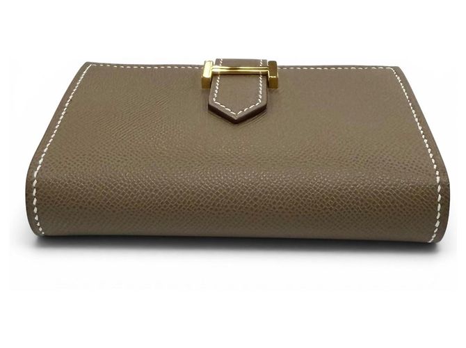 Hermès Tarjetero Mini Business Hermes Bearn Gris pardo - vista 4