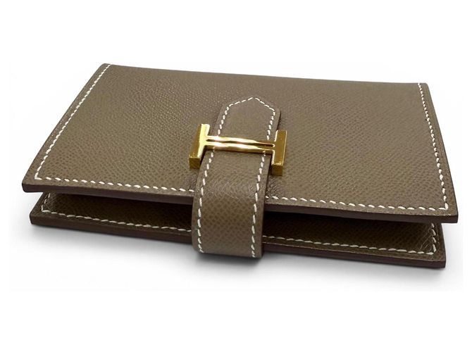 Hermès Tarjetero Mini Business Hermes Bearn Gris pardo - vista 5