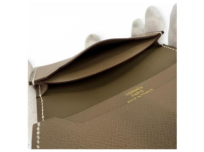 Hermès Tarjetero Mini Business Hermes Bearn Gris pardo - vista 7