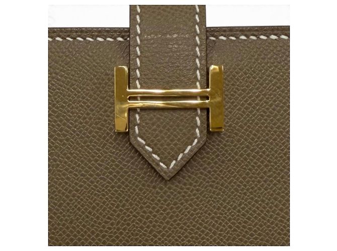 Hermès Tarjetero Mini Business Hermes Bearn Gris pardo - vista 8