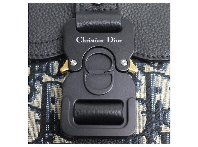 Pochette verticale a tracolla Christian Dior Oblique Saddle Nero - vista 5