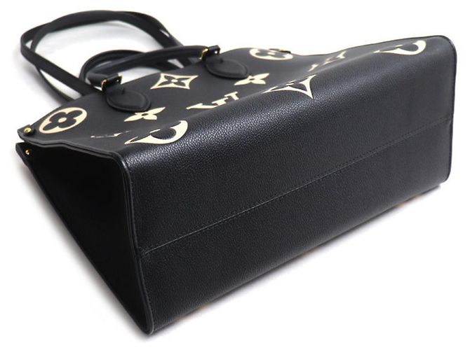 Louis Vuitton OnTheGo MM Tote Bag Schwarz Beige - Ansicht 3