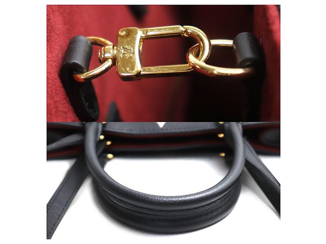 Louis Vuitton OnTheGo MM Tote Bag Schwarz Beige - Ansicht 5